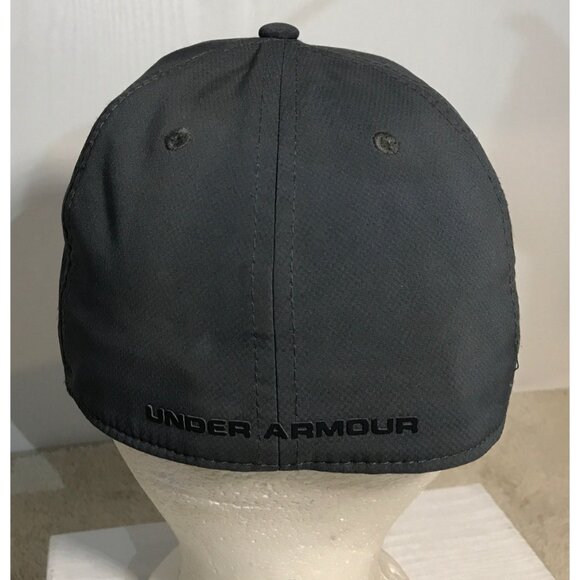 Under Armour Baseball Cap Hat Blue Teal & Dark Gray Md/Lg Stretch Fit - Picture 4 of 11